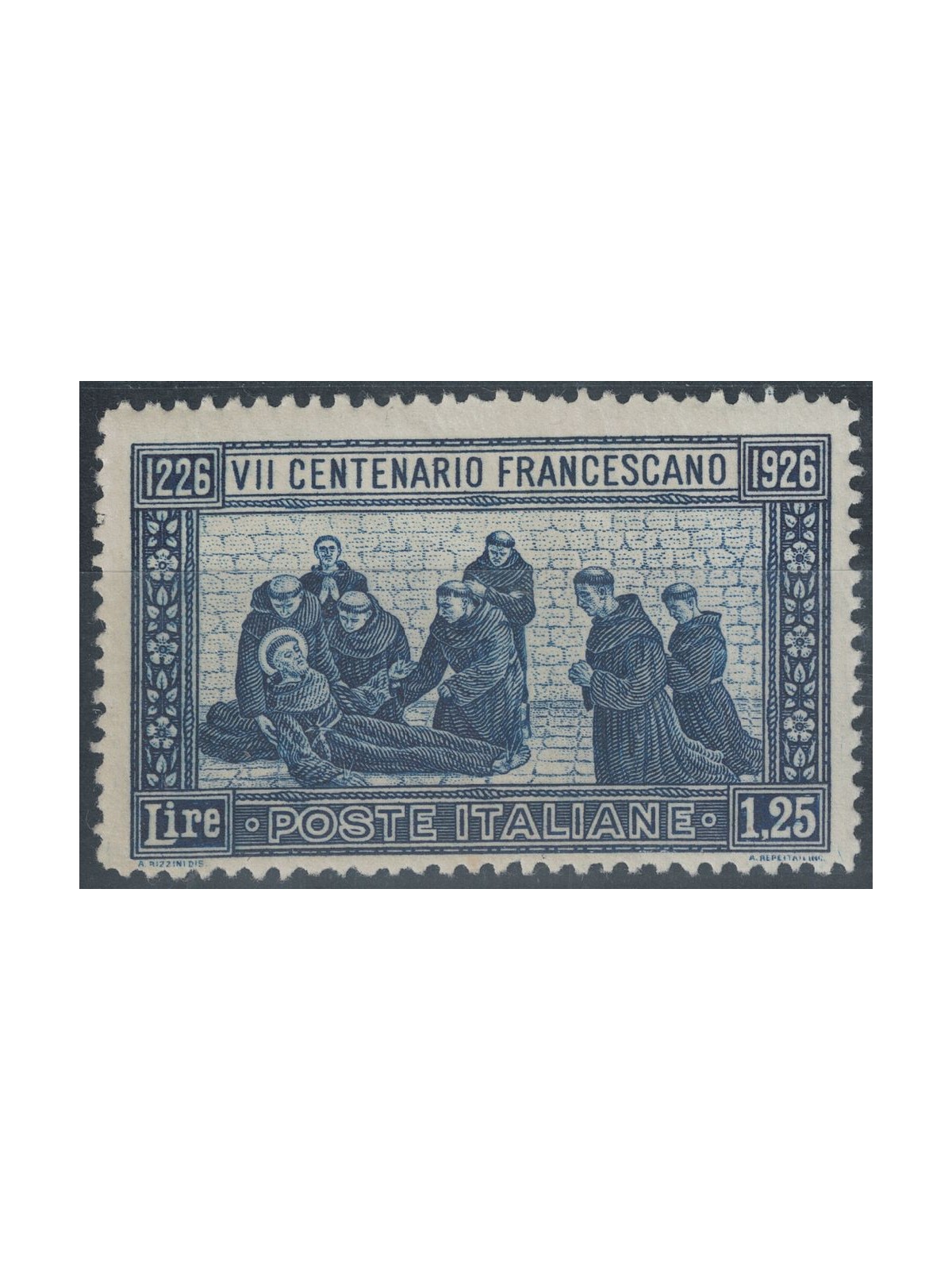 ITALY KINGDOM 1926 San Francesco, 1.25£ blue MNH**