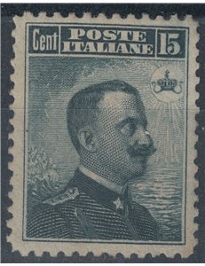 ITALY KINGDOM 1906 Michetti 15c grey black MNH** © (Luxury)
