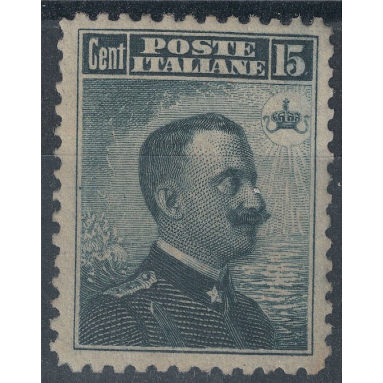 ITALY KINGDOM 1906 Michetti 15c grey black MNH** © (Luxury)
