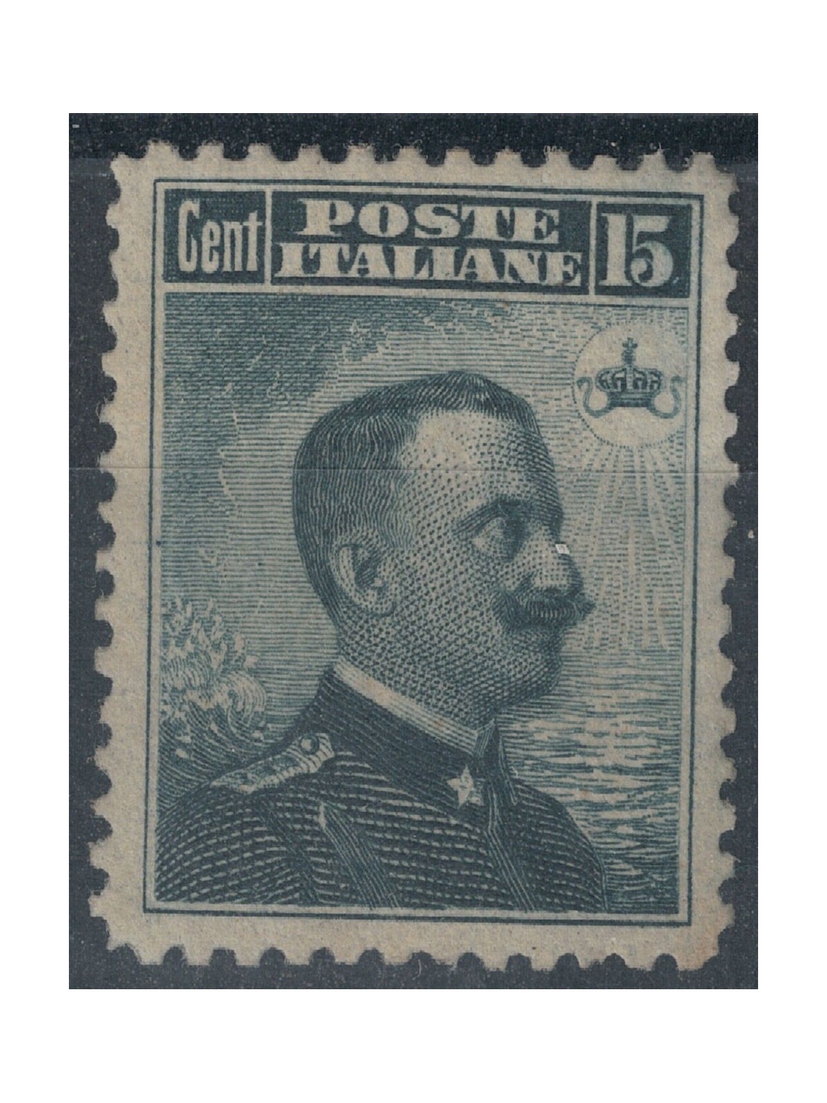ITALIA REGNO 1906 Michetti 15c grigio nero MNH** © (Lusso)