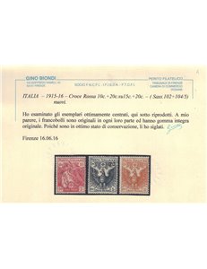 ITALIA REGNO 1915-16 Pro Croce Rossa 4v MNH** © (Lusso)