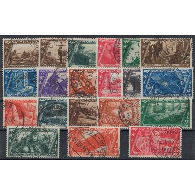 ITALIA REGNO 1932 Decennale marcia su Roma 20v us ©