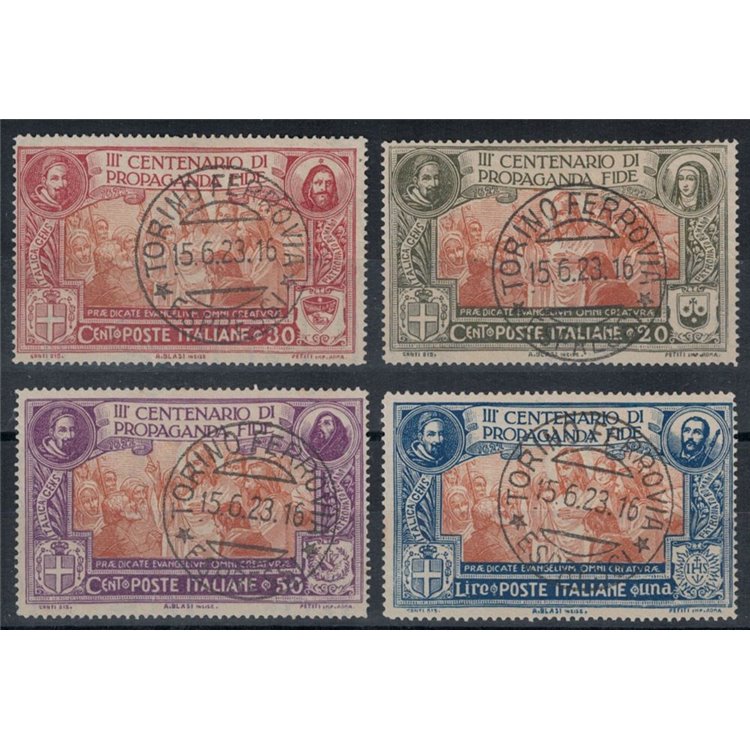 ITALY KINGDOM 1923 Propaganda Fide 4v us ©