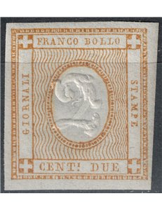ITALIA REGNO 1862 2c bistro MNH**