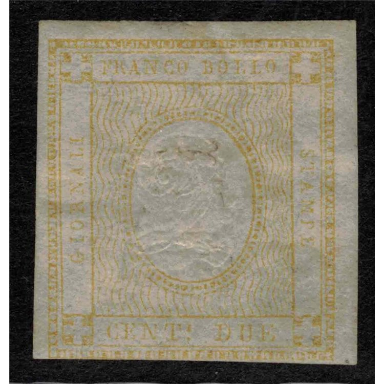 ITALIA REGNO 1862 2c giallo MH*