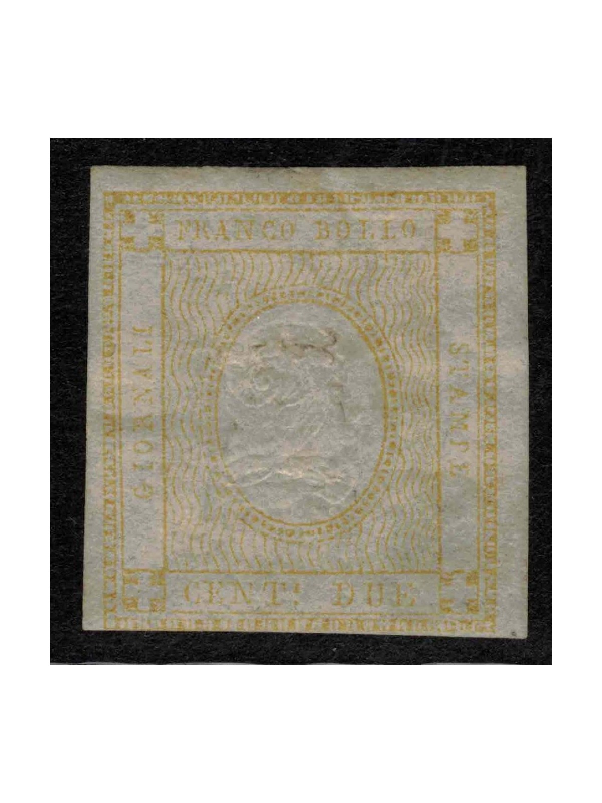 ITALIA REGNO 1862 2c giallo MH*
