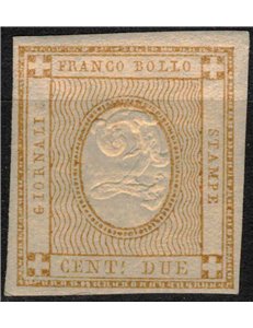 ITALY KINGDOM 1862 2c bistro MH*