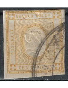 ITALY KINGDOM 1862 2c yellow us