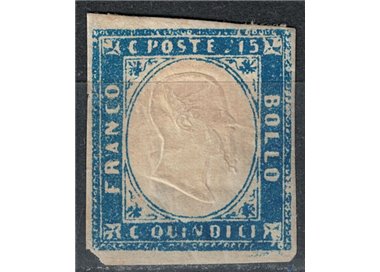 ITALY KINGDOM 1863 Matraire 15c blue MH*