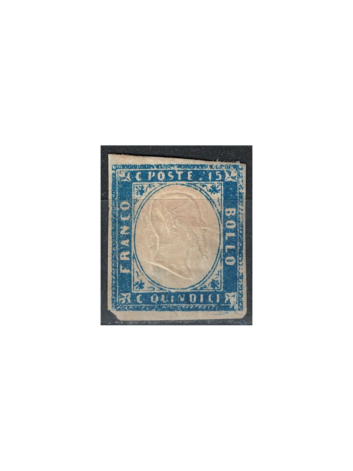 ITALY KINGDOM 1863 Matraire 15c blue MH*