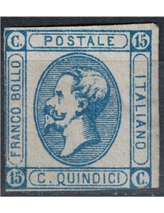 ITALIA REGNO 1863 15c litografico (I tipo) MH*