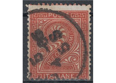 ITALY KINGDOM 1865 De La Rue 2c brick (Turin) us