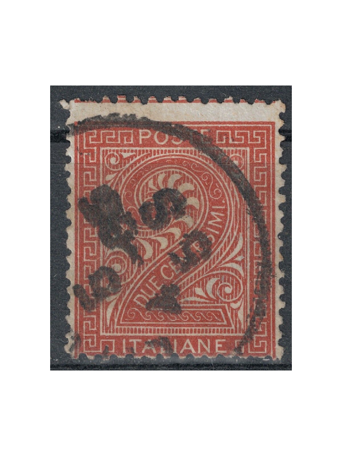 ITALY KINGDOM 1865 De La Rue 2c brick (Turin) us