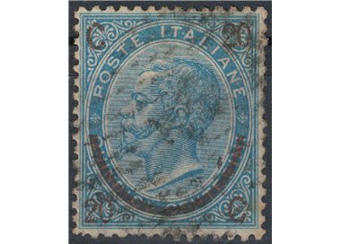 ITALY KINGDOM 1865 Provisional 20c on 15c 1st type us