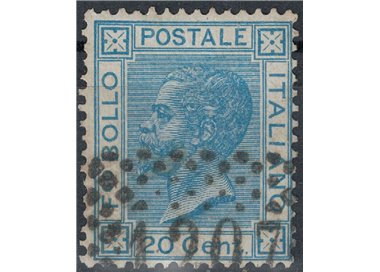 ITALY KINGDOM 1867 20c blue (Turin) us