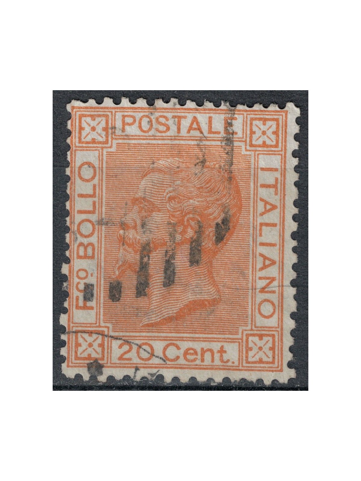 ITALIA REGNO 1877 De La Rue 20c ocra us