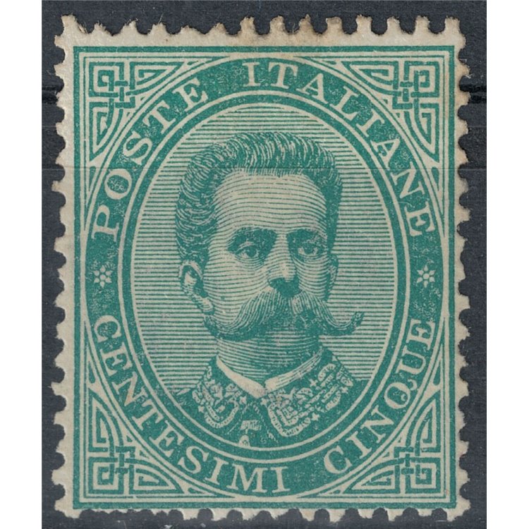 ITALIA REGNO 1879 Umberto I 5c verde MH*