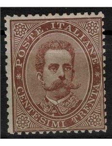 ITALY KINGDOM 1879 Umberto I 30c brown MH*