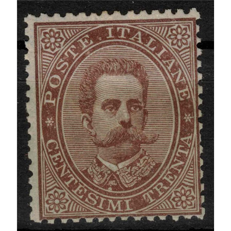 ITALY KINGDOM 1879 Umberto I 30c brown MH*