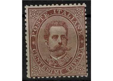 ITALY KINGDOM 1879 Umberto I 30c brown MH*