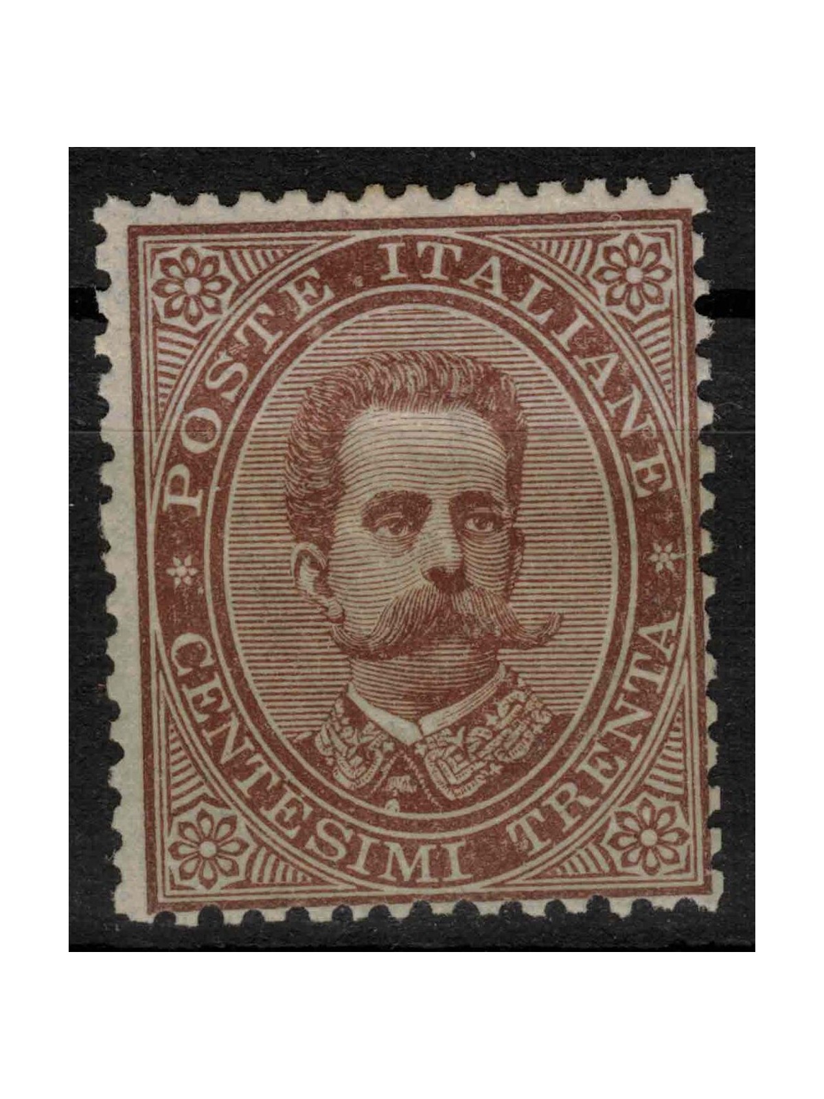 ITALIA REGNO 1879 Umberto I 30c bruno MH*