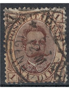 ITALIA REGNO 1889 Umberto I £1 bruno e arancio us