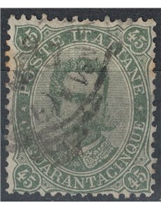 ITALY KINGDOM 1889 Umberto I 45c green gray us