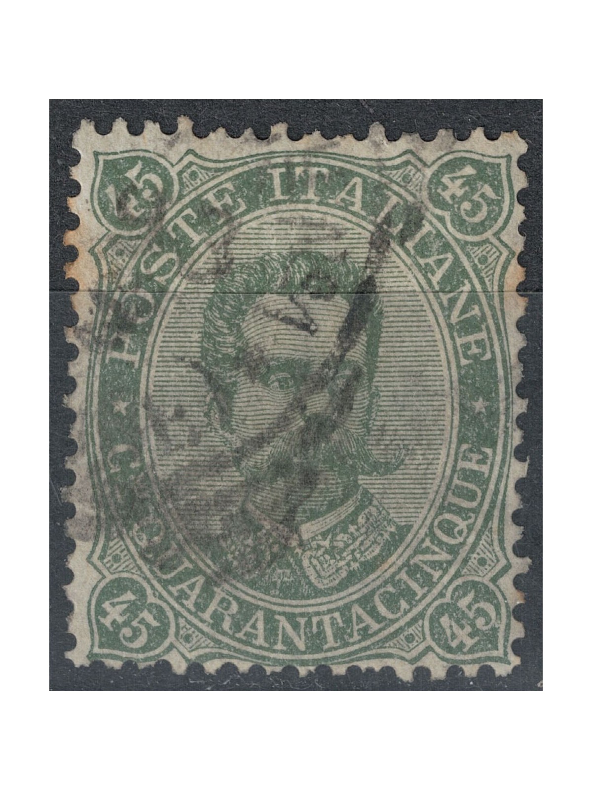 ITALY KINGDOM 1889 Umberto I 45c green gray us