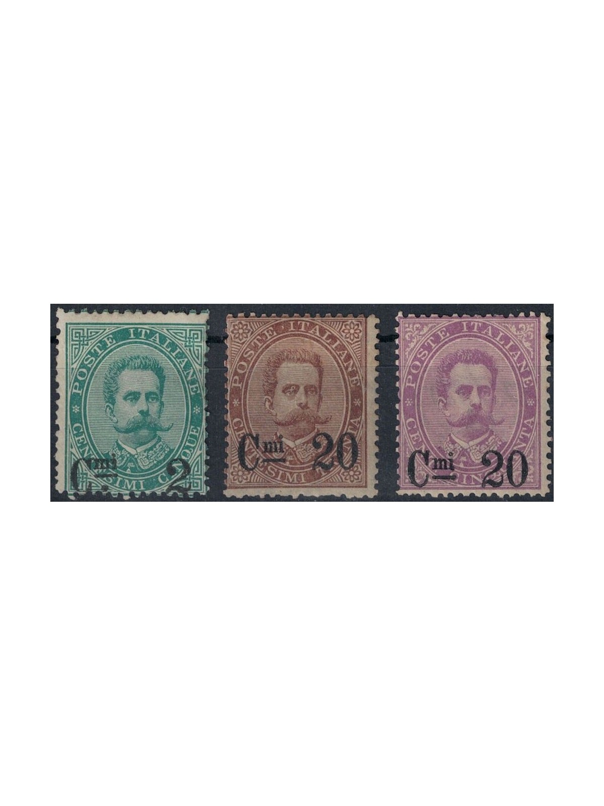ITALY KINGDOM 1890 Provisional 3v MNH**