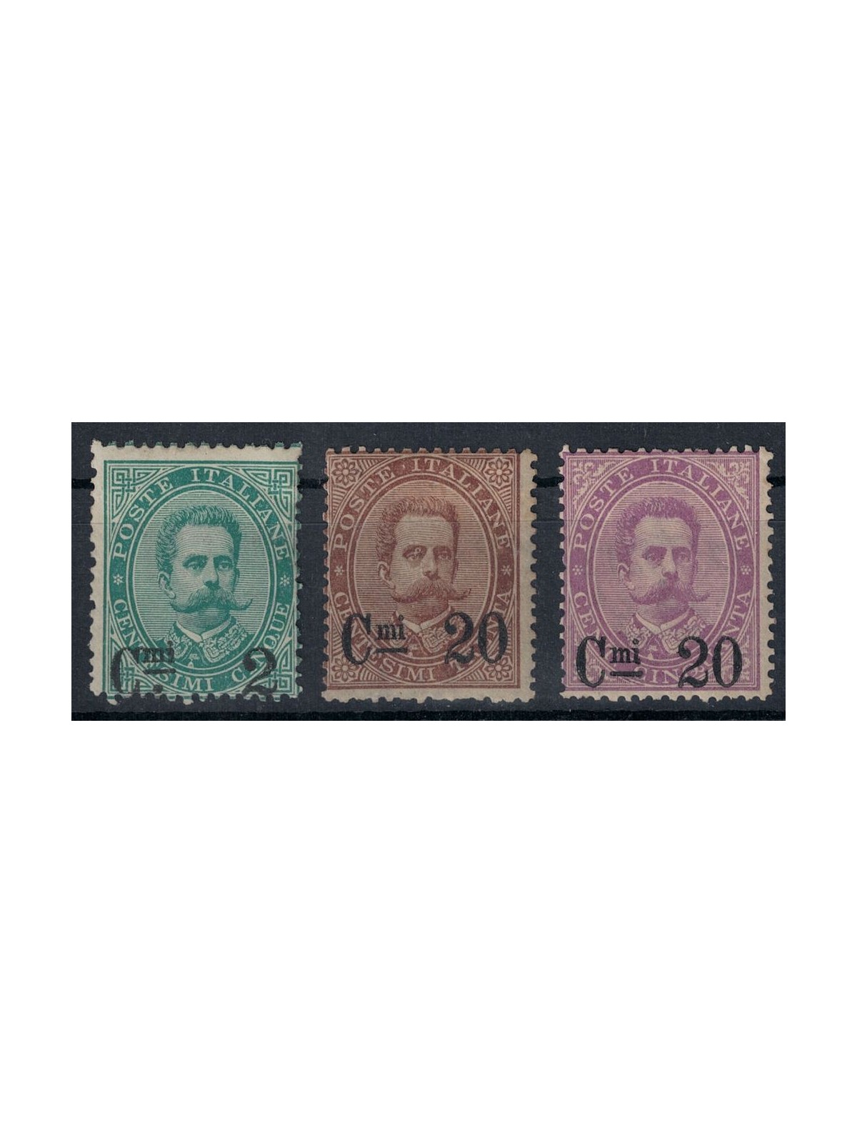 ITALIA REGNO 1890 Provvisori 3v MH*
