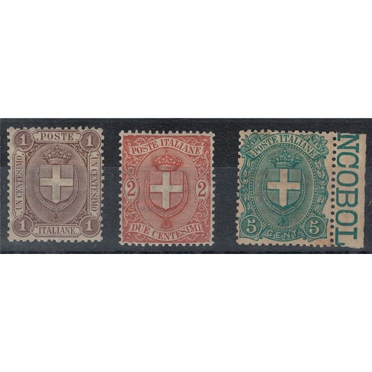 ITALIA REGNO 1896 Stemmi 3v MNH** © (Lusso)