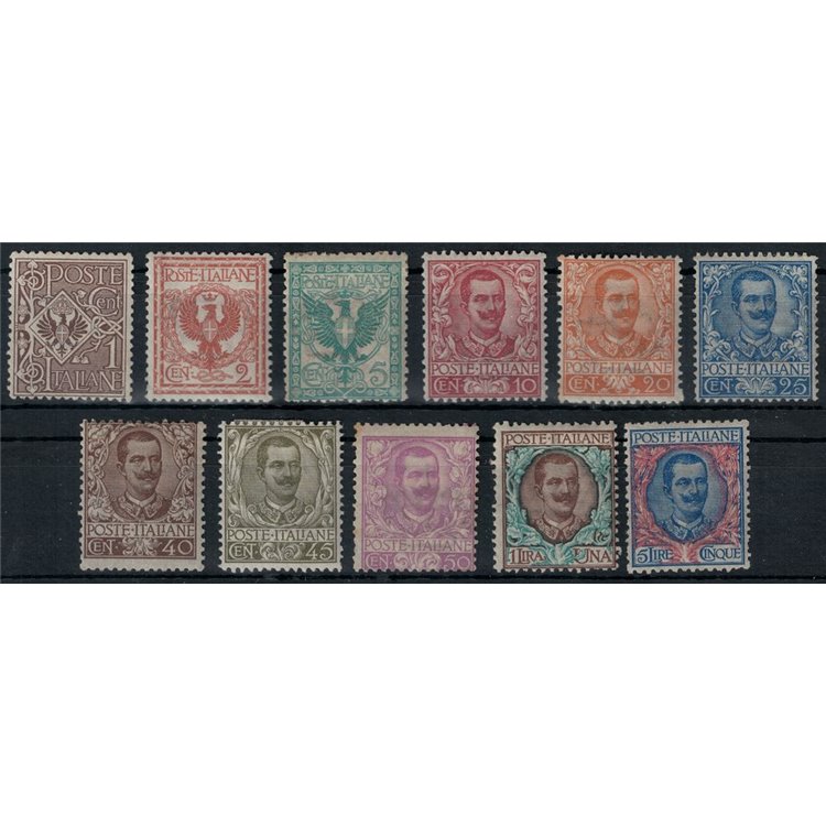 ITALIA REGNO 1901 Floreale 11v MH*