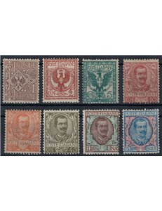 ITALY KINGDOM 1901 Floral, 8v MH* series