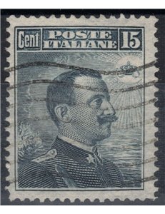 ITALIA REGNO 1906 Michetti 15c grigio nero us