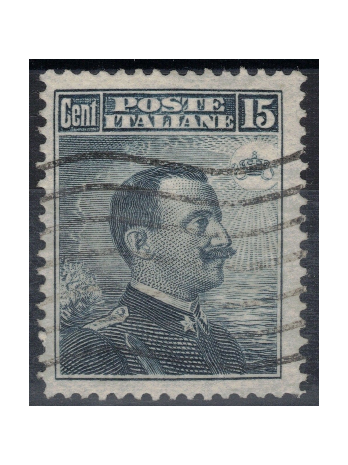 ITALIA REGNO 1906 Michetti 15c grigio nero us