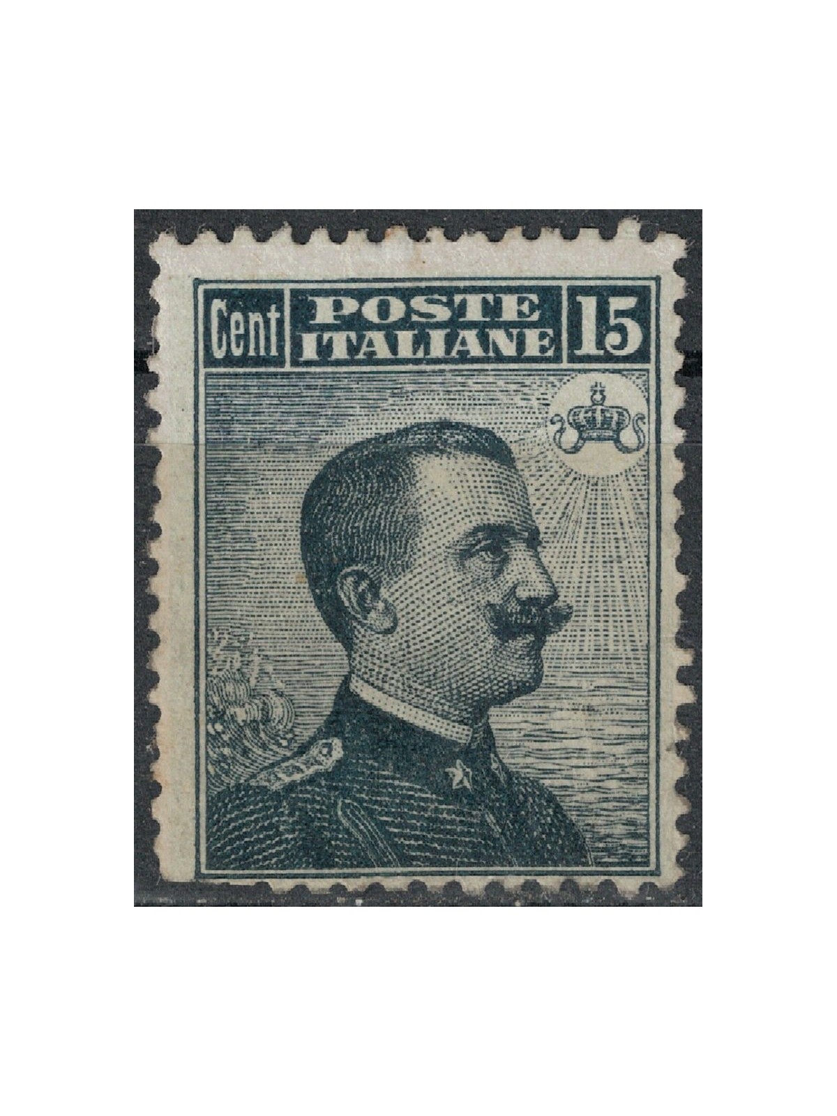 ITALY KINGDOM 1909 Michetti 15c black and grey MH*