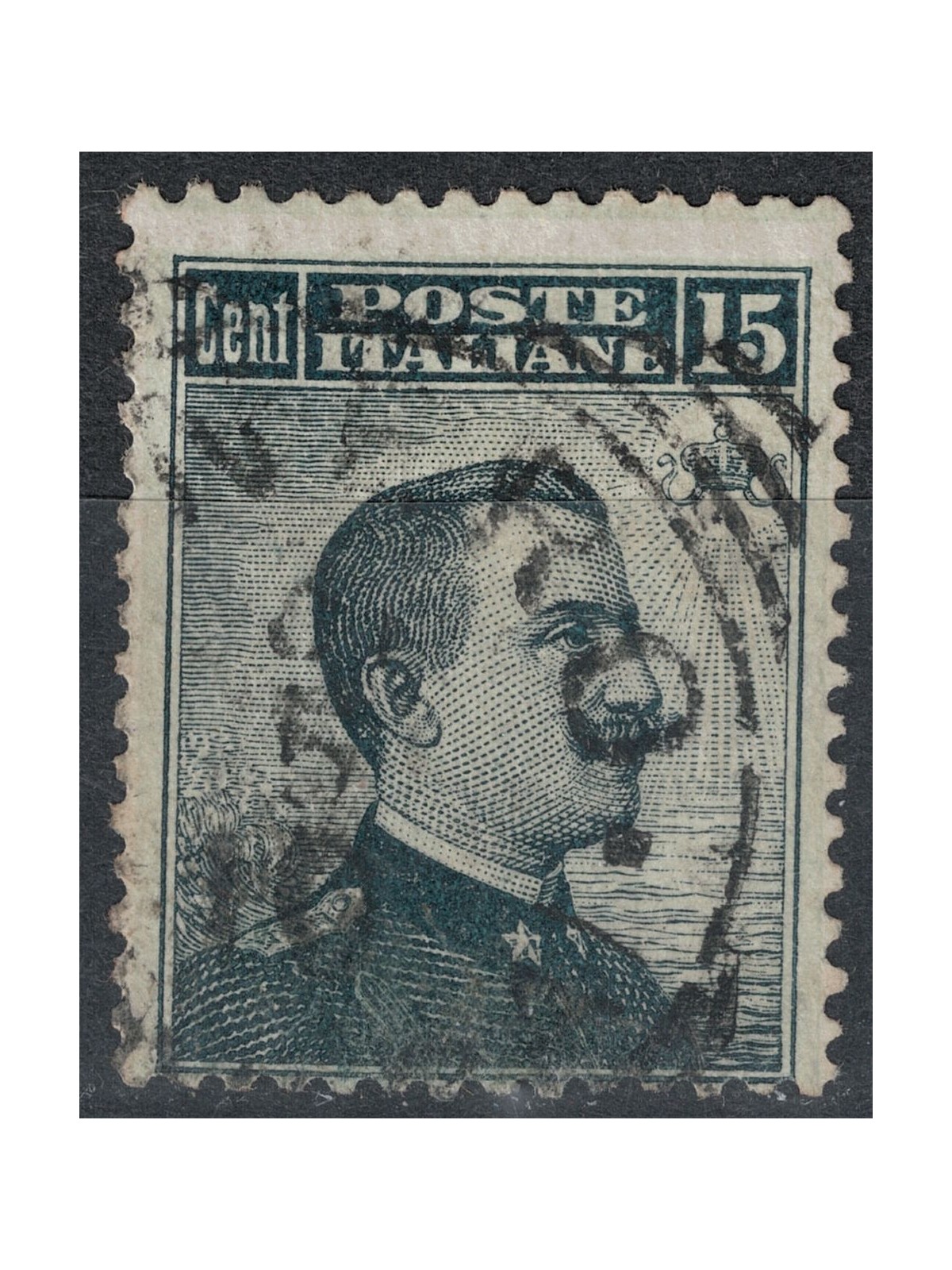 ITALIA REGNO 1909 Michetti 15c nero e grigio us
