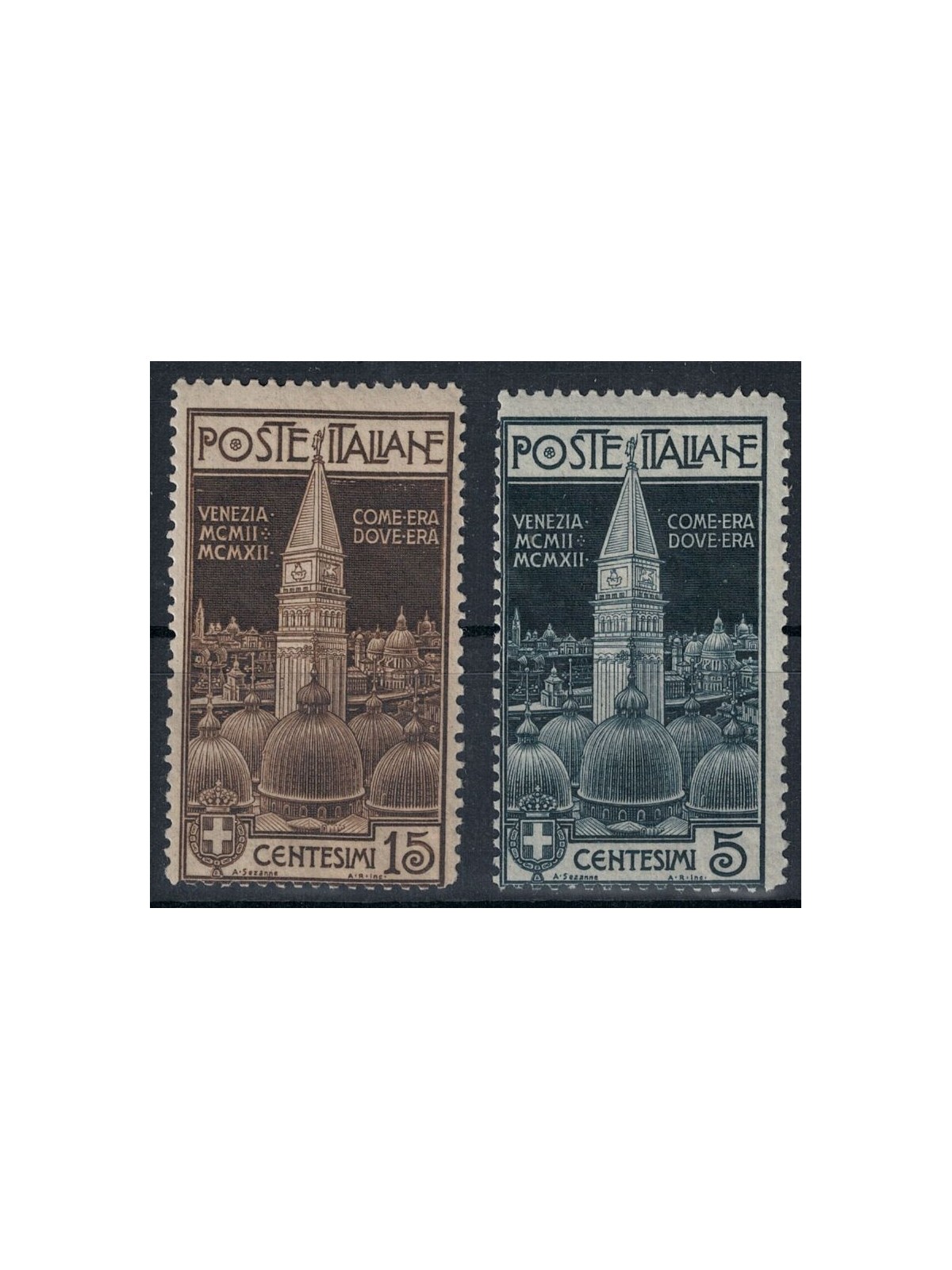 ITALIA REGNO 1912 Campanile di Venezia 2v MNH**