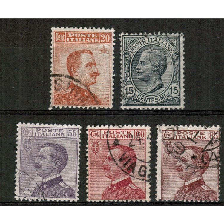 ITALY KINGDOM 1917-20 Michetti 5v us