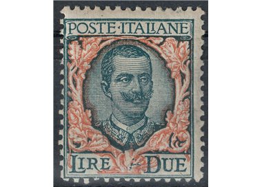 ITALY KINGDOM 1923 Floral 2£ green grey and orange MH*
