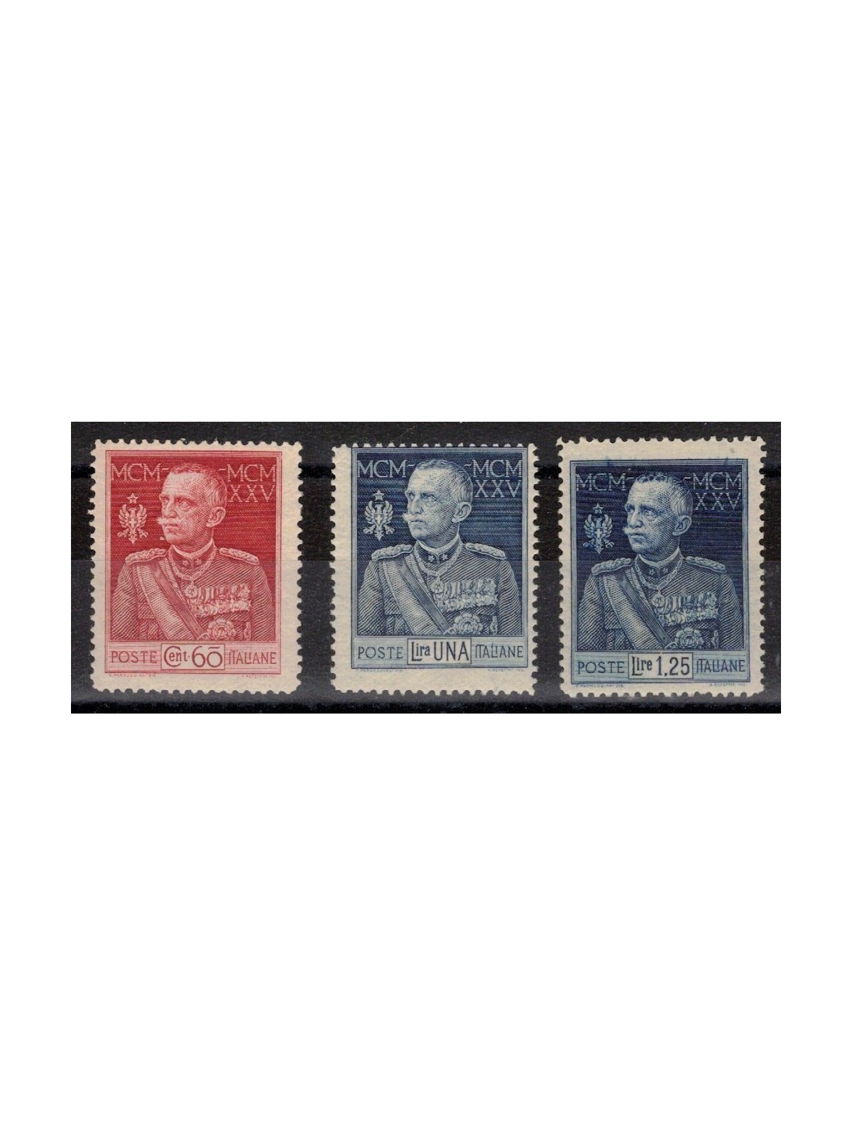 ITALY KINGDOM 1925-26 King's Jubilee perf. 13½ 3v MNH**