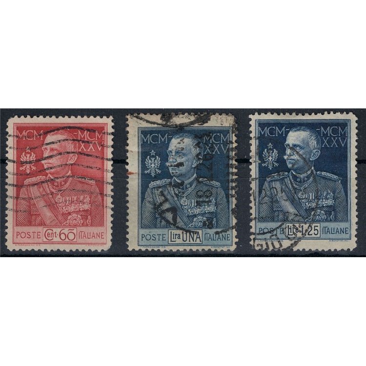 ITALY KINGDOM 1925-26 Jubilee of the King perforated 13½ 3v us