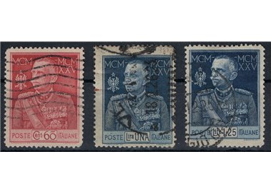 ITALIA REGNO 1925-26 Giubileo del Re dent. 13½ 3v us