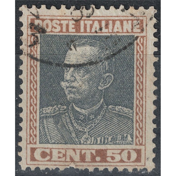 ITALY KINGDOM 1927 Parmeggiani 50c brown and grey us