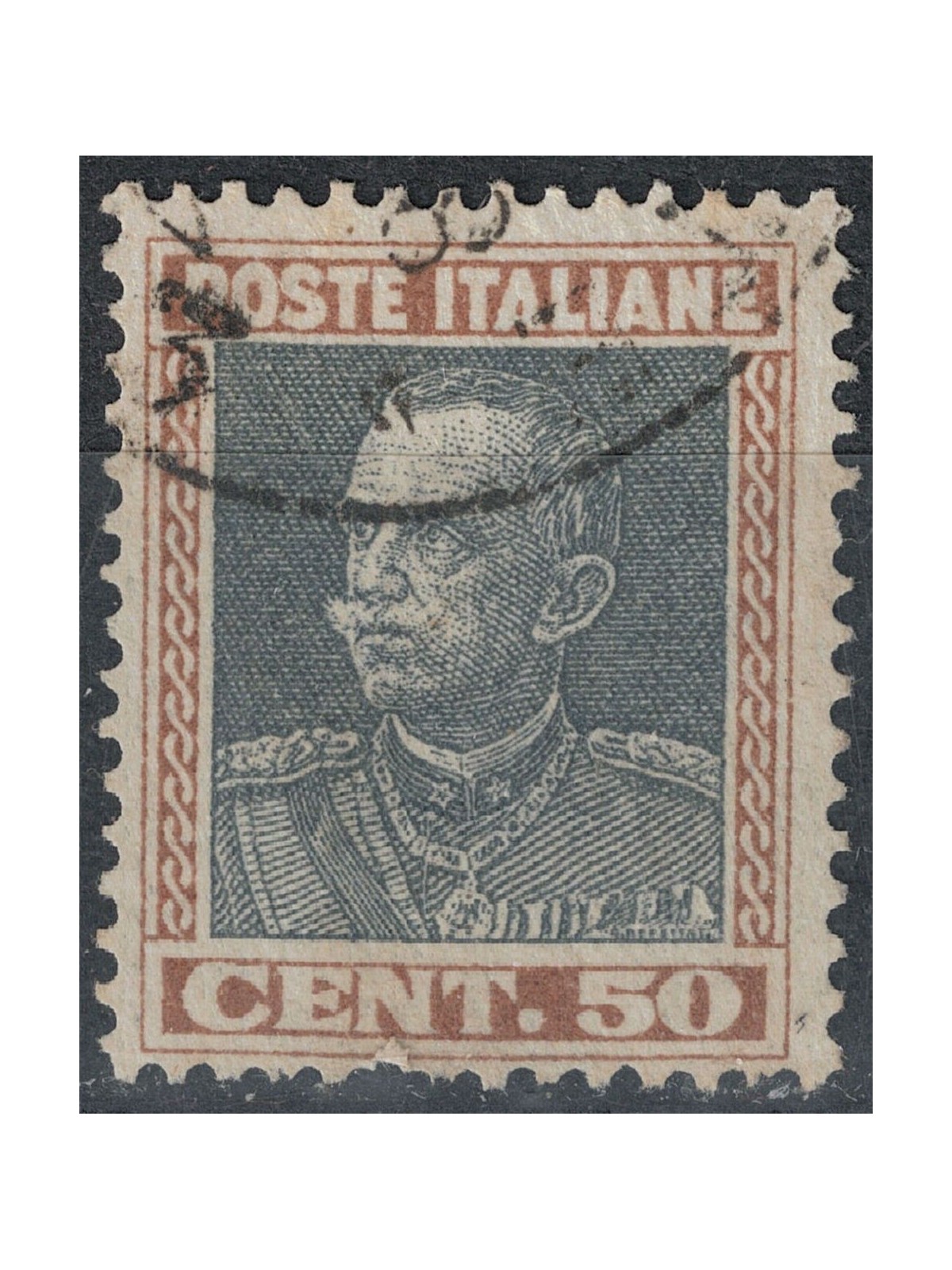 ITALY KINGDOM 1927 Parmeggiani 50c brown and grey us