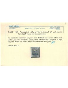 ITALIA REGNO 1928 Tipo Giubileo, prova d'archivio del 50c MNH** ©