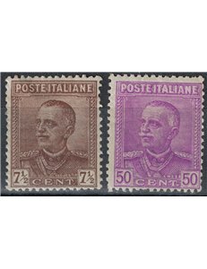 ITALY KINGDOM 1928 Jubilee Type 2v MH*