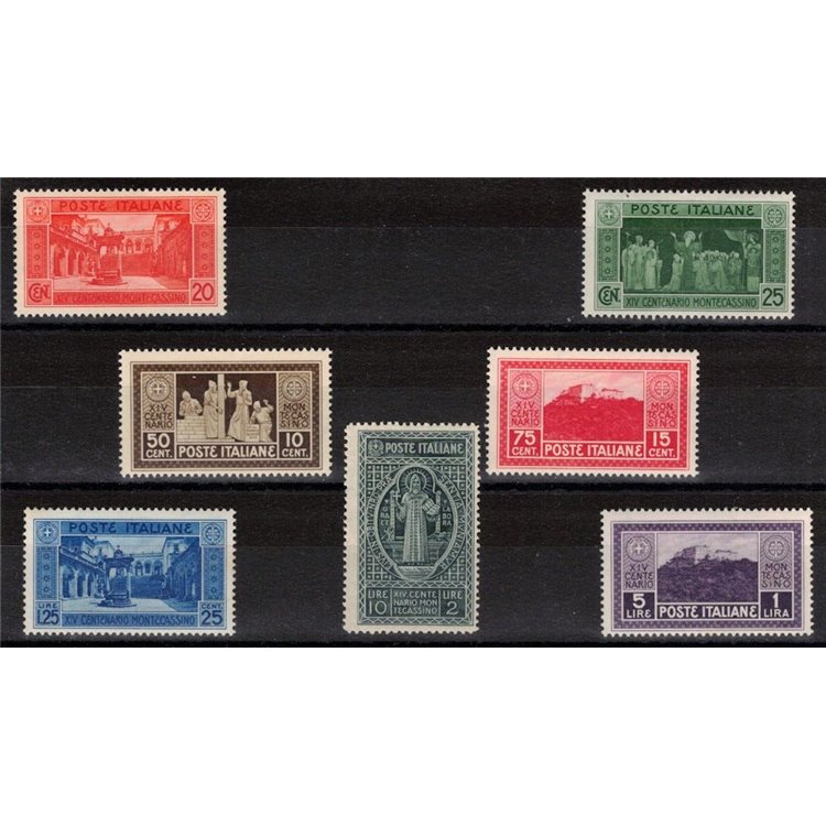 ITALY KINGDOM 1929 Abbey of Montecassino 7v MNH**