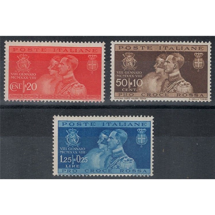 ITALY KINGDOM 1930 Wedding of Prince Umberto 3v MNH**
