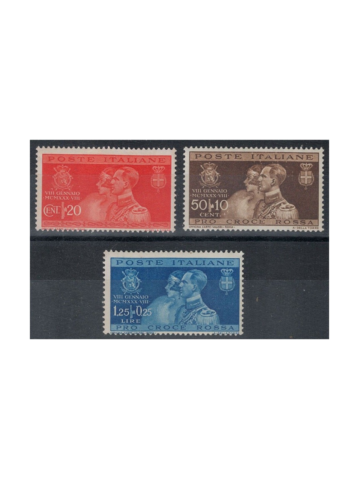 ITALY KINGDOM 1930 Wedding of Prince Umberto 3v MNH**